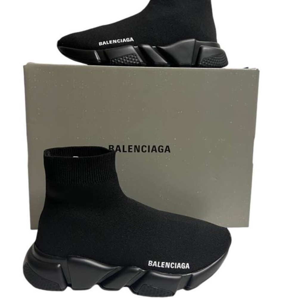 Balenciaga Speed Trainer Mid Black Size 8 Shoe